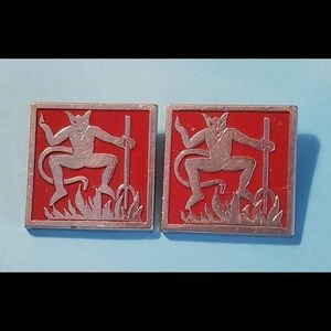 Vintage Swank Devil Cuff links